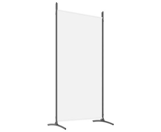 Paravan de cameră cu 4 panouri, alb, 346x180 cm, textil, 6 image