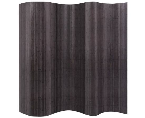 Paravan de cameră din bambus, gri, 250 x 165 cm