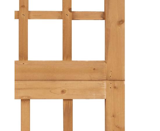 Separator cameră cu 3 panouri, 121x180,5 cm, nuiele lemn brad, 6 image