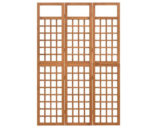 Separator cameră cu 3 panouri, 121x180,5 cm, nuiele lemn brad, 2 image
