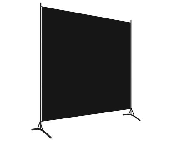 Separator de cameră, negru, 175x180 cm, textil, 2 image