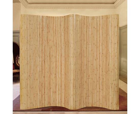 Paravan de cameră, natural, 250 x 165 cm, bambus, 5 image