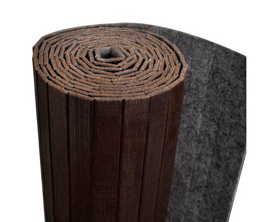Paravan de cameră din bambus, maro închis, 250 x 165 cm, 3 image