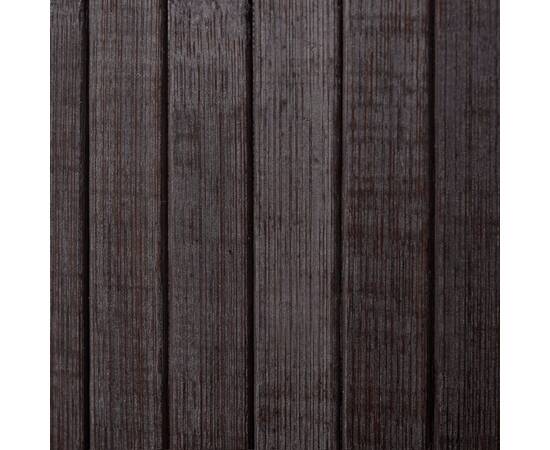 Paravan de cameră din bambus, maro închis, 250 x 165 cm, 4 image