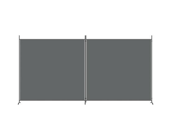 Paravan de cameră cu 2 panouri, antracit, 348x180 cm, 3 image