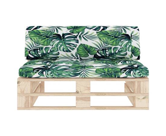 Canapea de mijloc de grădină din paleți, lemn de pin tratat, 3 image
