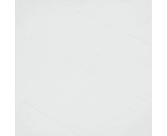 Masă de grădină, albă, 220x90x72 cm, plastic, aspect ratan, 4 image