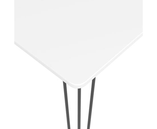 Masă de bar, alb, 120 x 60 x 105 cm, 4 image