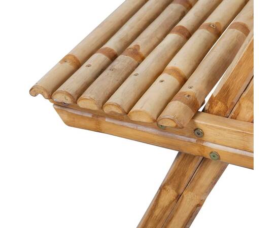 Masă de picnic, 120x120x78 cm, bambus, 4 image
