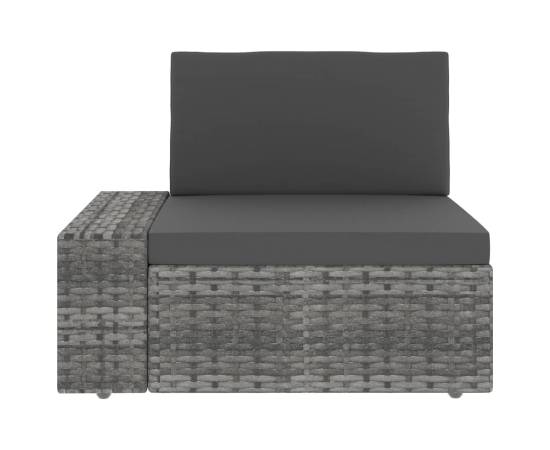 Canapea modulară cu 2 locuri, gri, poliratan, 8 image