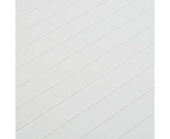 Masă de grădină, alb, 220x90x72 cm, pp, 7 image