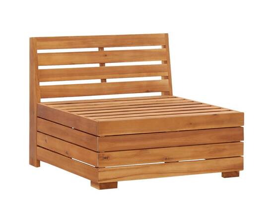 Set mobilier grădină cu perne, 2 piese, lemn masiv de acacia, 5 image