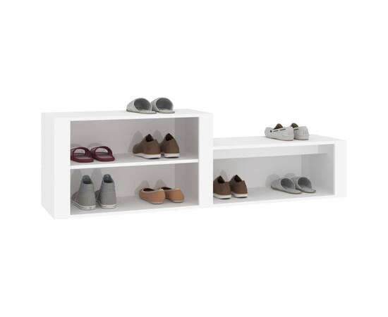 Pantofar, alb, 150x35x45 cm, lemn compozit, 4 image