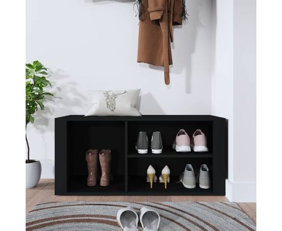 Pantofar, negru, 100x35x45 cm, lemn compozit, 3 image
