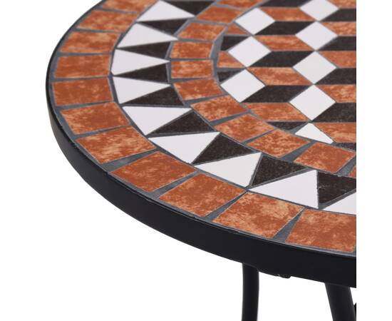 Masă de bistro mozaic, maro, 60 cm, ceramică, 4 image