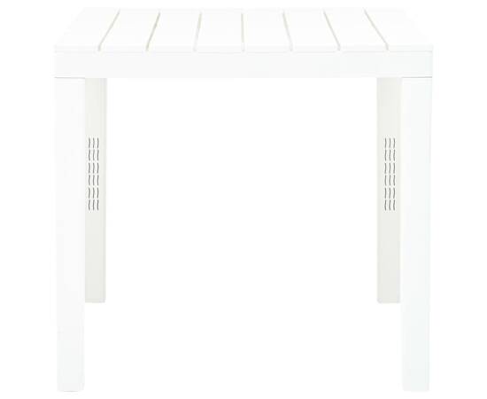 Masă de grădină, alb, 78 x 78 x 72 cm, plastic, 3 image
