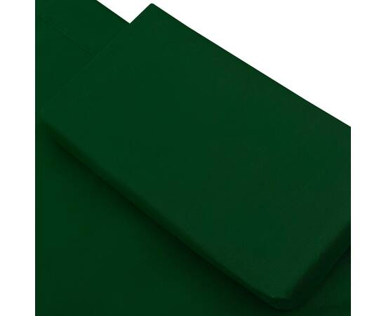 Pat șezlong de exterior, verde, material textil, 5 image