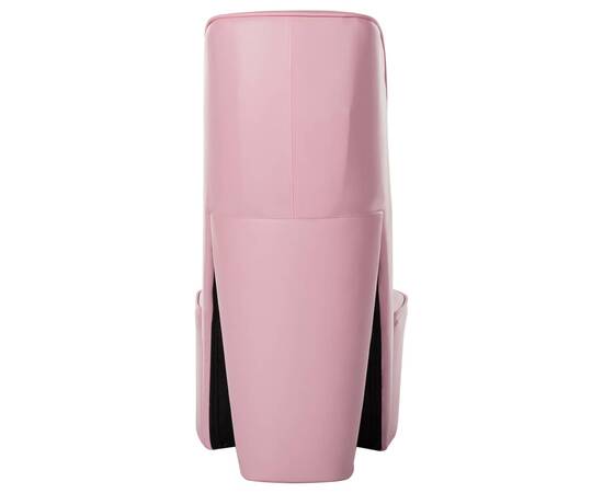 Scaun, design toc înalt, roz, piele ecologică, 5 image