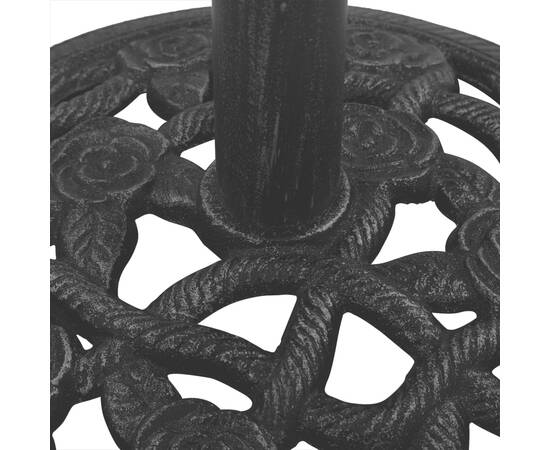 Suport de umbrelă, negru, 40x40x32 cm, fontă, 5 image
