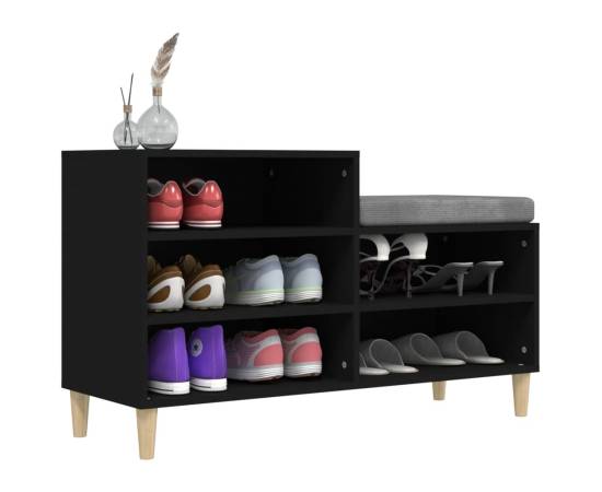 Pantofar, negru, 102x36x60 cm, lemn compozit, 4 image