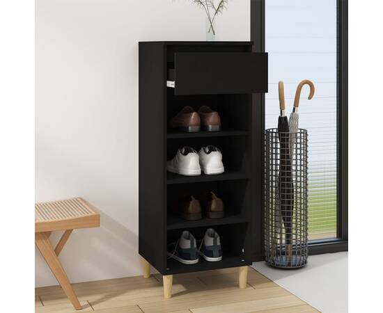 Pantofar, negru, 40x36x105 cm, lemn compozit, 6 image
