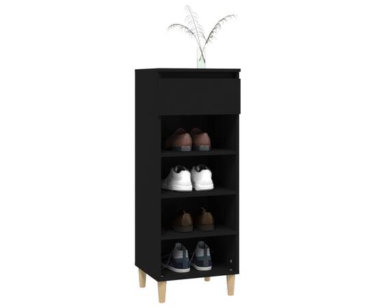 Pantofar, negru, 40x36x105 cm, lemn compozit, 8 image