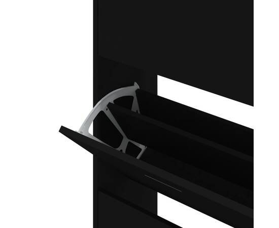 Pantofar, negru, 63x24x147 cm, lemn compozit, 6 image