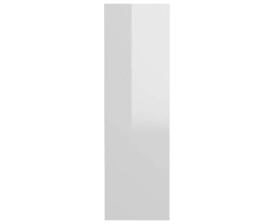 Pantofare de perete, 4 buc., alb extralucios, 60x18x60 cm, pal, 7 image