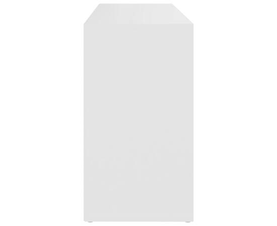 Banchetă pantofar, alb, 103x30x54,5 cm, pal, 6 image