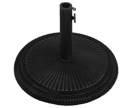 Bază de umbrelă, negru, 45x45x30, fontă, 3 image