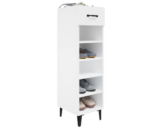 Pantofar, alb, 30x35x105 cm, lemn compozit, 6 image