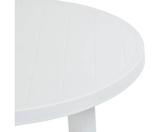 Masă de grădină, alb, 89 cm, plastic, 4 image