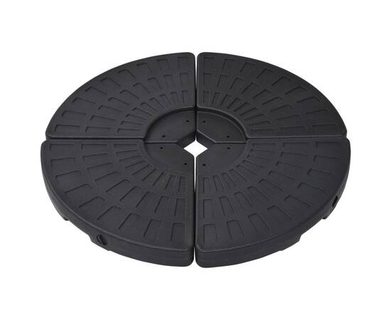 Suport de umbrelă în formă de evantai, 4 buc., negru
