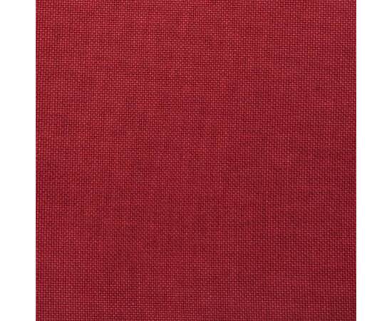 Fotoliu de masaj rabatabil vertical, roșu vin, material textil, 7 image