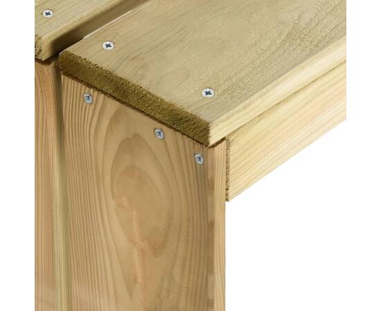 Masă de bar, 100x60x110 cm, lemn de pin tratat, 4 image