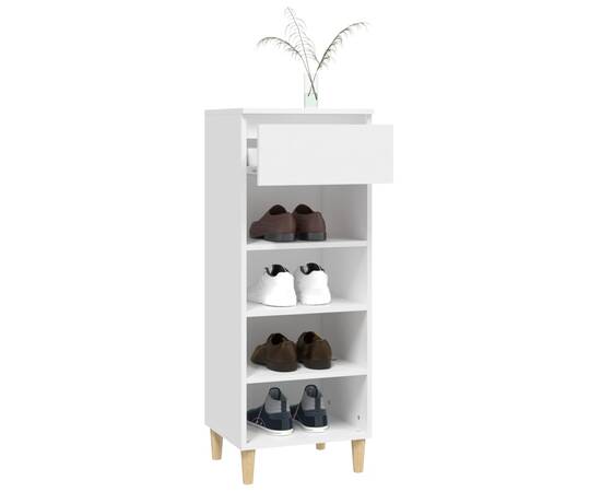 Pantofar, alb, 40x36x105 cm, lemn compozit, 7 image