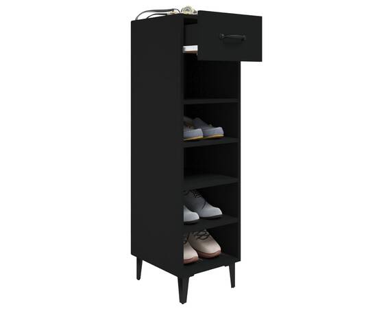 Pantofar, negru, 30x35x105 cm, lemn compozit, 7 image