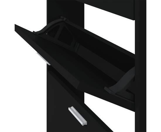 Pantofar, negru, 59x17x150 cm, lemn compozit, 8 image