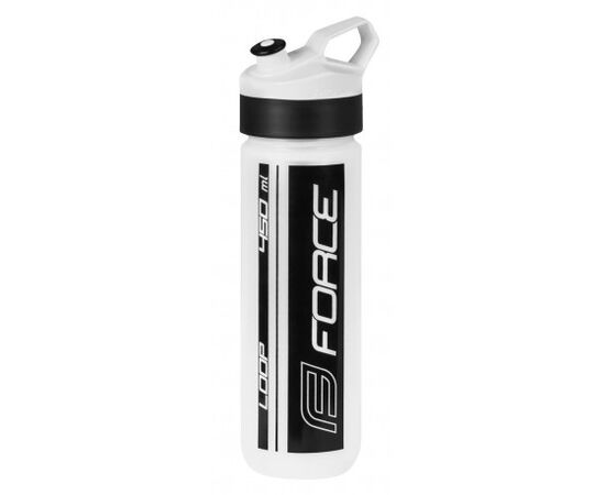 Bidon hidratare FORCE Loop 450 ml alb/negru