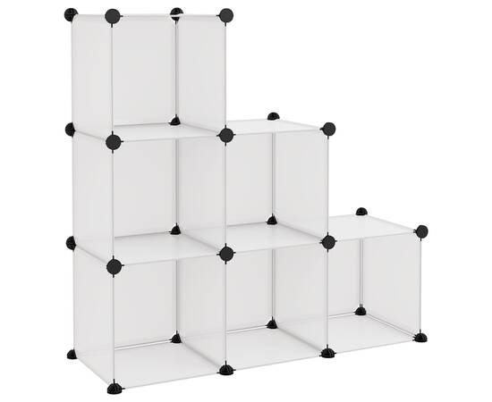 Organizator cub de depozitare, 6 cuburi, transparent, pp, 2 image