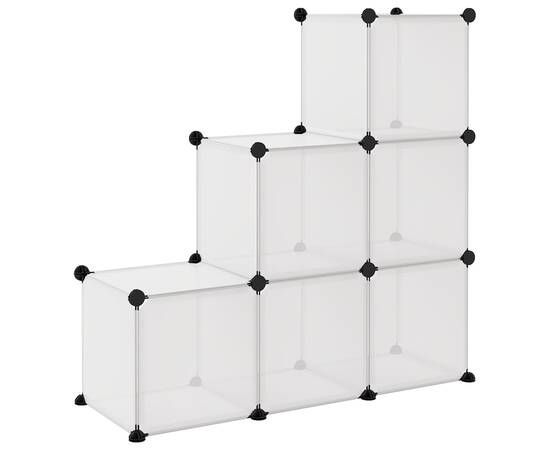 Organizator cub de depozitare, 6 cuburi, transparent, pp, 5 image