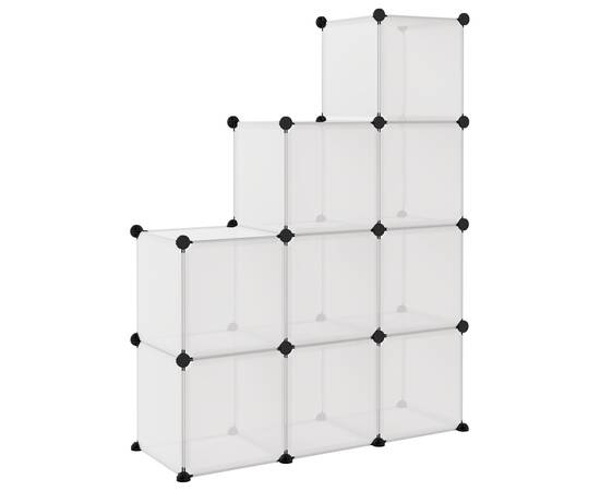 Organizator cub de depozitare, 9 cuburi, transparent, pp, 5 image