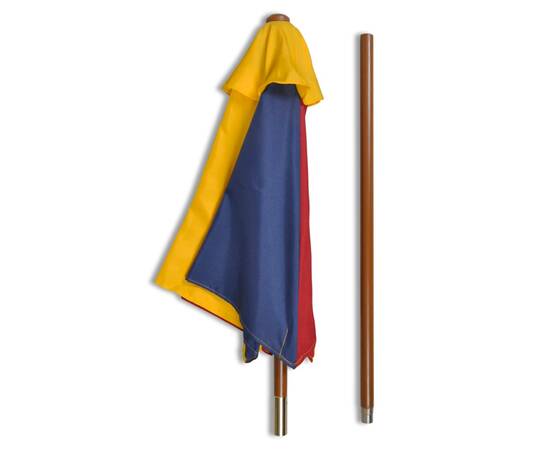 Masă de picnic pentru copii cu bănci &amp; umbrelă, lemn multicolor, 4 image