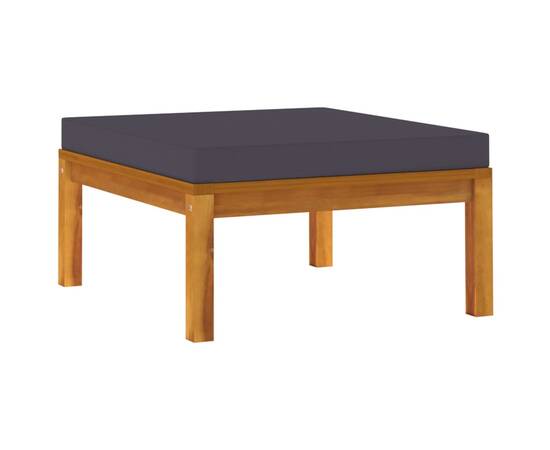 Set mobilier grădină perne gri închis, 3 piese, lemn acacia, 7 image