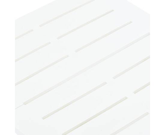 Masă de grădină pliabilă, alb, 45 x 43 x 50 cm, plastic, 6 image