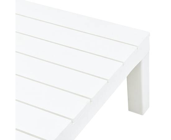 Masă de grădină, alb, 78 x 78 x 31 cm, plastic, 5 image