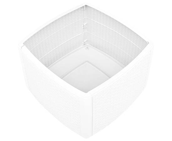 Măsuță laterală, alb, 54 x 54 x 36,5 cm, plastic, 4 image