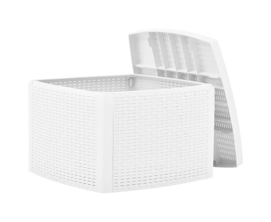 Măsuță laterală, alb, 54 x 54 x 36,5 cm, plastic, 3 image