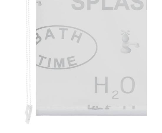 Roletă perdea de duș 80x240 cm imprimeu splash, 5 image