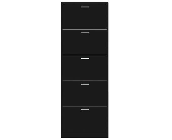 Pantofar, negru, 59x17x169 cm, lemn compozit, 6 image